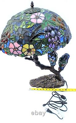 Tiffany-Style Stained Glass Parrot Lamp