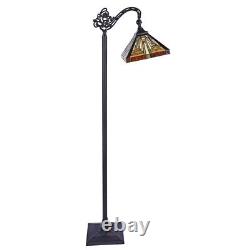 Tiffany Style Stained Glass Reading Floor Lamp Mission Design