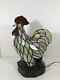 Tiffany Style Stained Glass Rooster Lamp