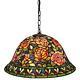 Tiffany Style Stained Glass Rose Hanging Lamp For Any Rm Multi-color Floral
