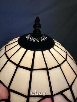 Tiffany Style Stained Glass Shade Table Lamp 3 Way