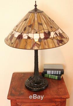 Tiffany Style Stained Glass Spring Blossom Table Lamp 18 Shade