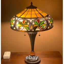 Tiffany Style Stained Glass Sunrise Table Lamp Accent Reading Lamp 2 Light