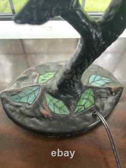 Tiffany Style Stained Glass Table Desk Lamp Tree Bird Style Leaf Grape Shade