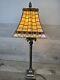 Tiffany Style Stained Glass Table Lamp 25 Tall With Metal Base