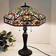 Tiffany Style Stained Glass Table Lamp 3 Bulb Large Lamp 24×18