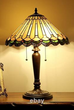 Tiffany Style Stained Glass Table Lamp Mission Design