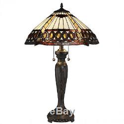Tiffany Style Stained Glass Table Lamp Reading Accent Desk Lamp Handcrafted