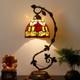 Tiffany Style Stained Glass Table Lamp Tulip 21 Rustic Metal Base Led