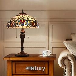 Tiffany Style Stained Glass Table Lamp Victorian Design