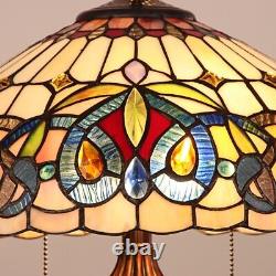 Tiffany Style Stained Glass Table Lamp Victorian Design