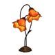 Tiffany Style Stained Glass Table Lamp With 8-inch Wide Bent Glass Flower Lam