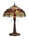 Tiffany Style Stained Glass Table Lamp With Dragonfly Design Shade And Base