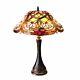 Tiffany Style Stained Glass Table Lamp With Victorian Design 16 Wide Shade