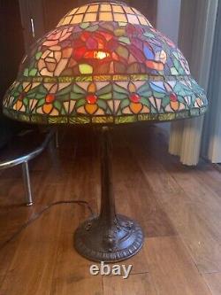 Tiffany Style Stained Glass / Tiffany Table Lamp -Floral Scene