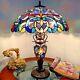 Tiffany Style Stained Glass Victorian Lighted Base Table Lamp 18 Shade