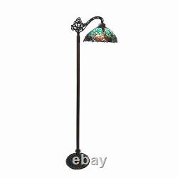 Tiffany-Style Stained Glass Victorian Reading Floor Lamp, 1 Light, with 13 Shade