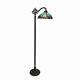 Tiffany-style Stained Glass Victorian Reading Floor Lamp, 1 Light, With 13 Shade