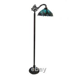 Tiffany-Style Stained Glass Victorian Reading Floor Lamp, 1 Light, with 13 Shade