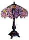 Tiffany Style Stained Glass Wisteria Grape Design Table Lamp 16 Shade 24 Tall