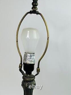 Tiffany Style Stained Slag Glass Table Lamp 25 Floral, Bird, Grapes