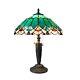 Tiffany Style Table Desk Lamp 21 Tall Green Stained Glass 16 Shade Demeter