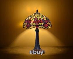 Tiffany Style Table Desk Lamp Dragonfly Stained Glass 12 Shade 18 Tall