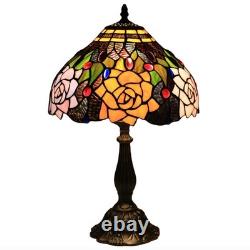 Tiffany Style Table Lamp, 12 Inch Stained Glass Lamp, Antique Table Lamp, Bed