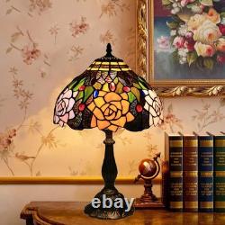 Tiffany Style Table Lamp, 12 Inch Stained Glass Lamp, Antique Table Lamp, Bed