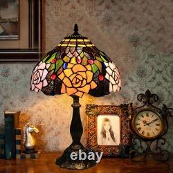 Tiffany Style Table Lamp, 12 Inch Stained Glass Lamp, Antique Table Lamp, Bed