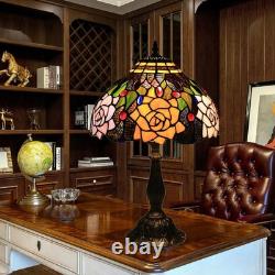 Tiffany Style Table Lamp, 12 Inch Stained Glass Lamp, Antique Table Lamp, Bed