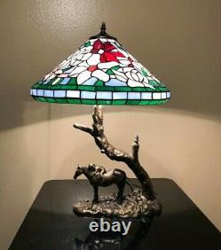 Tiffany Style Table Lamp 16 Inch Stained Glass Lamp Shade W16H24 Inch ET0161