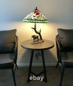 Tiffany Style Table Lamp 16 Inch Stained Glass Lamp Shade W16H24 Inch ET0161