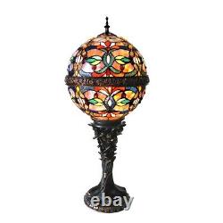 Tiffany Style Table Lamp 27 Tall Victorian Stained Glass 11 Shade CHARLIZE