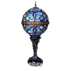 Tiffany Style Table Lamp 27 Tall Victorian Stained Glass 11 Shade CHARLIZE