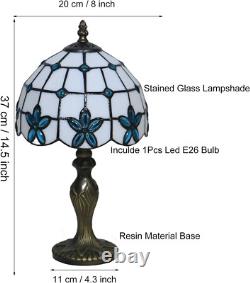 Tiffany Style Table Lamp, 8 Inch Stained Glass Lamp, Small Antique Table Lamp, B