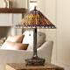 Tiffany Style Table Lamp Antique Bronze Stained Glass For Living Room Bedroom