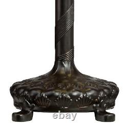 Tiffany Style Table Lamp Antique Bronze Stained Glass for Living Room Bedroom