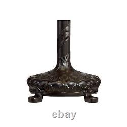 Tiffany Style Table Lamp Antique Bronze Stained Glass for Living Room Bedroom