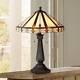 Tiffany Style Table Lamp Art Deco Bronze Octagonal Glass For Living Room Bedroom