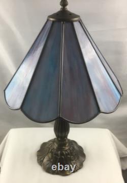 Tiffany Style Table Lamp Blue Shade 20 Inch