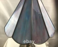 Tiffany Style Table Lamp Blue Shade 20 Inch