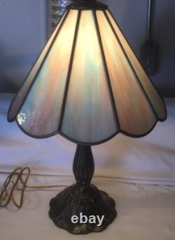 Tiffany Style Table Lamp Blue Shade 20 Inch