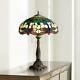 Tiffany Style Table Lamp Bronze Dragonfly Art Glass For Living Room Bedroom