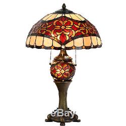 Tiffany Style Table Lamp Double Lit Desk Lamp Stained Glass Home Decor Lighting