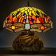 Tiffany Style Table Lamp Dragonfly, Small Stained Glass Lamp For Bedside, Bedroo