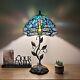 Tiffany Style Table Lamp Green Blue Stained Glass Dragonfly Led Bulb H22w12