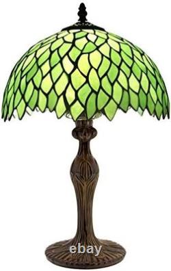 Tiffany Style Table Lamp Green Wisteria Stained Glass Light