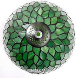 Tiffany Style Table Lamp Green Wisteria Stained Glass Light