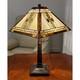 Tiffany Style Table Lamp Mission 23 Tall Stained Glass Multi-colored